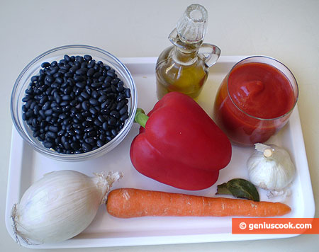 Ingredients for Pottage with Black Kidney Beans