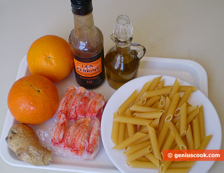 Ingredients for Penne with Crabs in Orange Sauce