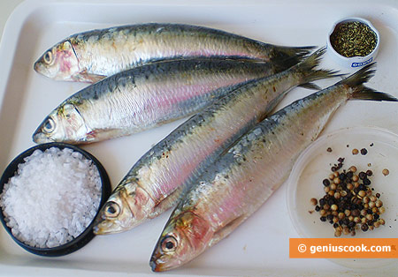 Ingredients for Sardines in Spiced Salt