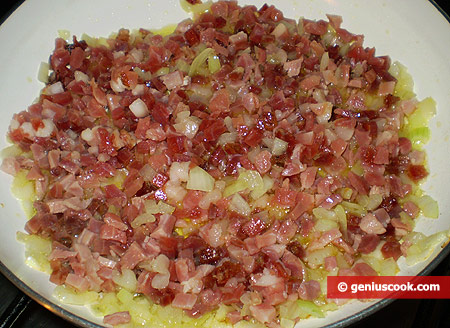 chopped onion.and minced ham