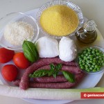 Ingredients for stuffed, baked polenta