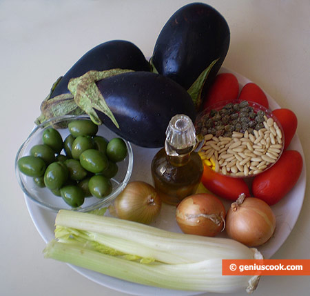 Ingredients for Sicilian Caponata