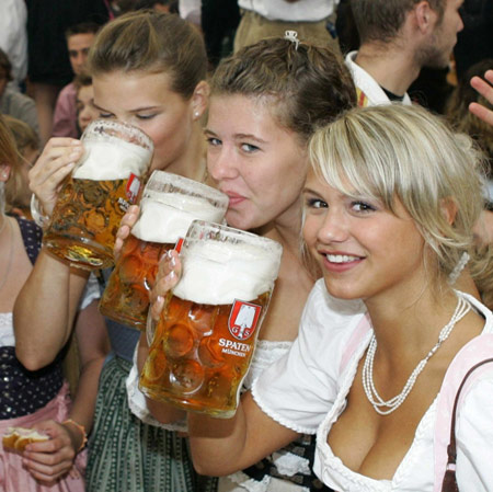 Girls with beer