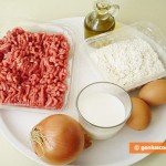 Ingredients for Pancakes with Meat