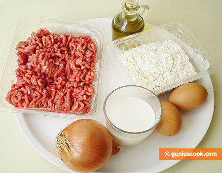 Ingredients for Pancakes with Meat