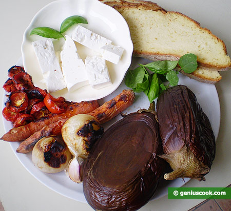 Ingredients for Toasts with Vegetable Paste