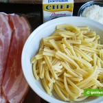 Ingredients for Pasta with Bacon and Cream