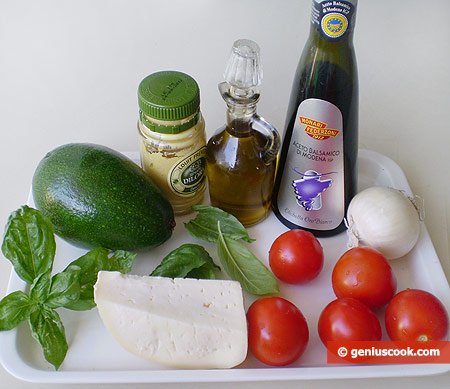 Ingredients for Salad with Avocado