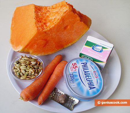 Ingredients for Cream Soup with Pumpkin