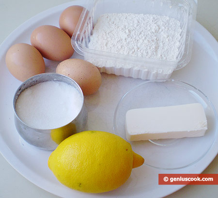 Ingredients for Lemon Wafers