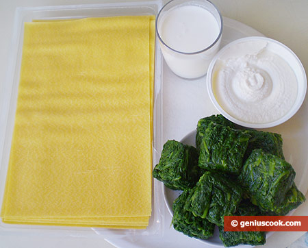 Ingredients for Bauletti with Ricotta and Spinach