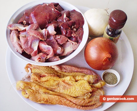 Ingredients for Stuffed Chicken Necks