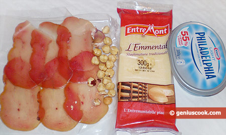 Ingredients for Ham Rolls with Cheese