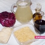 Ingredients for Risotto with Red Chicory