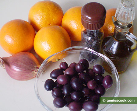 Ingredients for Sicilian Orange Salad