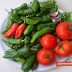 Ingredients for Fried Peppers in Tomato Sauce
