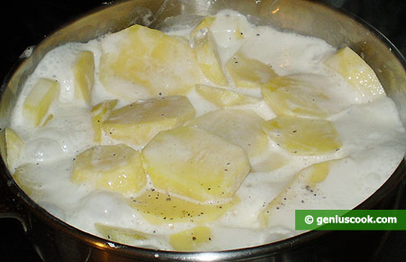 potato boil with cream