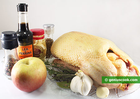 Ingredients for Duck Stuffed with Apples