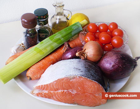 Ingredients for Fish with Vegetables