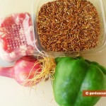Ingredients for Rice with Pancetta and Vegetables
