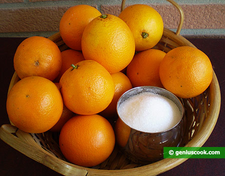 Ingredients for Orange Sorbet