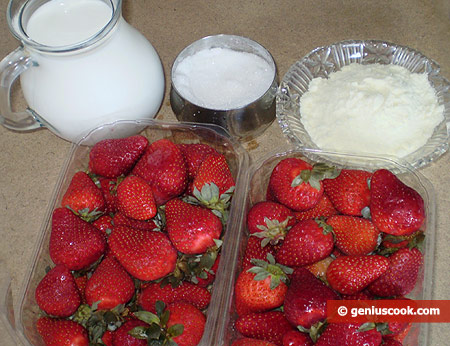 Ingredients for Strawberry Ice Cream