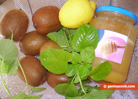 Ingredients for Mint Sorbet with Kiwi