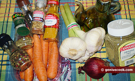 Ingredients for Korean Carrot Salad