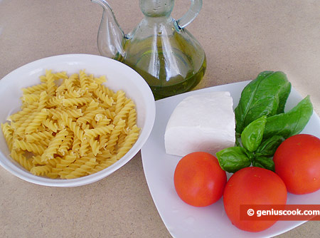 Ingrdients for Fusilli with Tomatoes and Ricotta
