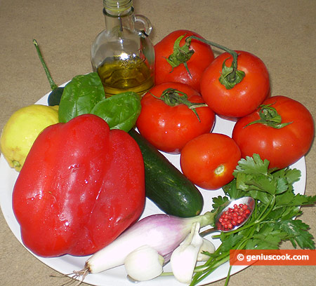 Ingredients for Gazpacho