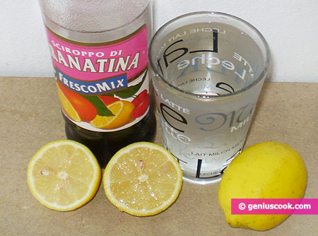 Ingredients for Granita with Lemon and Grenadine