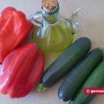 Ingredients for Grilled Zucchini with Fried Pepper