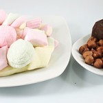 Ingredients for Chocolate Cakes with Marshmallow