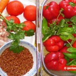 Ingredients for Stuffed Peppers with Brown Rice