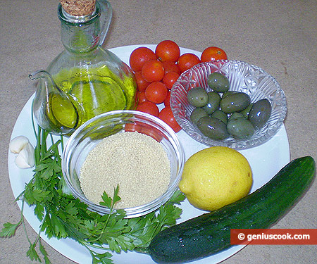 Ingredients for Oriental Couscous Salad