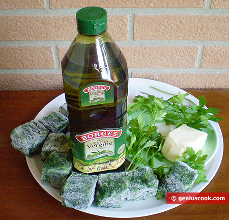 Ingredients for Spinach with Cheese