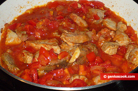 Add tomatoes and tomato paste