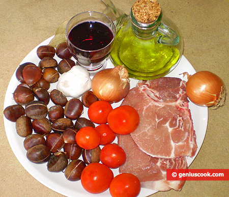 Ingredients for Stewed Pork with Chestnuts