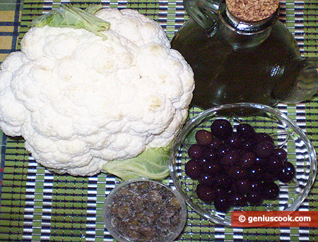 Ingredients for Cauliflower with Olives and Capers