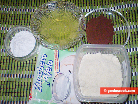 Ingredients for Chocolate Almond Cookies