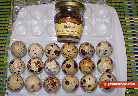 Ingredients for Truffle Omelet with Quail Eggs