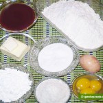 Ingredients for Cookies Alfajores