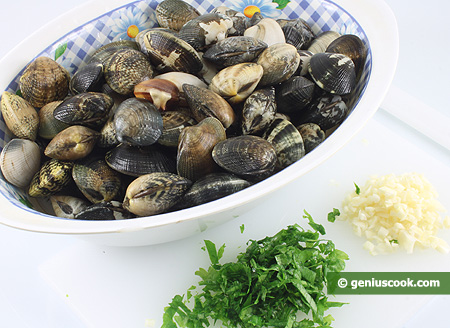 Ingredients for Spaghetti with Clam