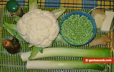 Ingredients for Cream of Cauliflower Soup