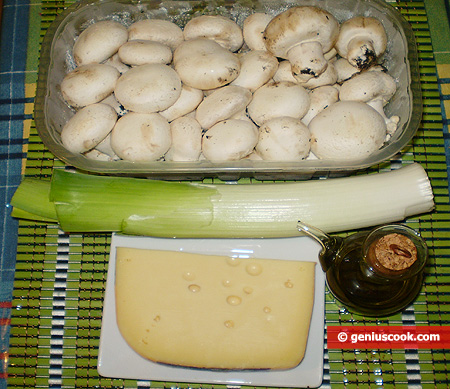 Ingredients for Mushrooms with Leek