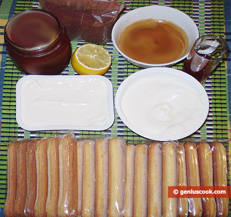 Ingredients for Tiramisu with Dulce de Leche