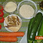Ingredients for Zucchini Stuffed with Rice