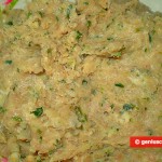 minced meat with greens and cheese