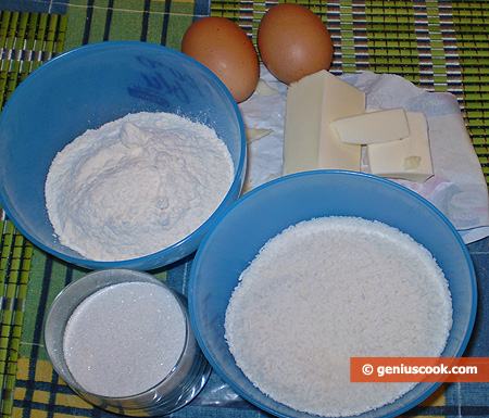 Ingredients for Coconut Cookies