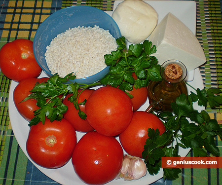 Ingredients for Tomatoes Stuffed with Rice